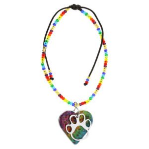 give-a-way life is a rainbow paw print bracelet